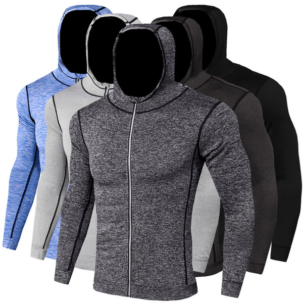 Mens Bodybuilding Hoodie Gym Workout Shirts Hooded Sport Jacket Tracksuit Men Chandal Zipper Hoodies Running Clothing Hooded Jacket