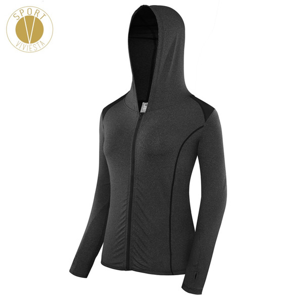 Quick Dry Zip Up Sports Jacket - Women's Winter Fall Running Hiking Marathon Outdoor Lightweight Soft Slim Fit Cut Zipper Hoodie