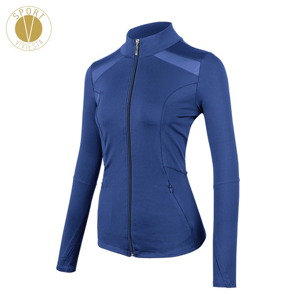 Turtle Neck Zip Slim Sports Jacket - Women's Winter Yoga Gym Workout Slim Cut Skimming Elastic Dry Zip Up Hoodie XL Plus Size