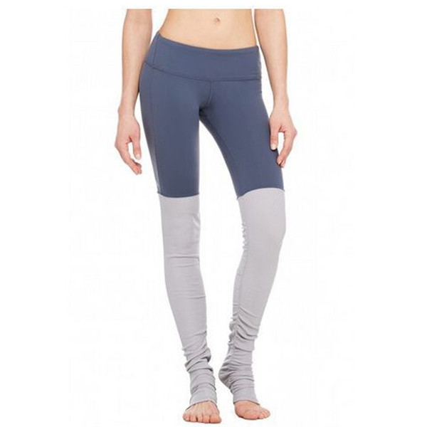 Adult Women Workout Apparel Warm Up Sport Wear Clothing Knitted Rib Panelled Skinny Ladies Dry Fit Fitness Leggings