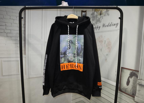 Sweatshirts Men Women Hip Hop Heron Preston Hoodies Pullovers Streetwear Black Heron Preston Sweatshirts