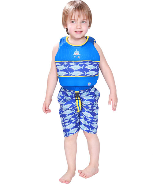 Megartico Boys Swim Vest Life Jacket Swim Shorts Set Floatation Girls Adjustable Safety Strap Toddler Learn to Swim