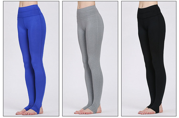 Women Yoga Leggings Pants Solid Color Polyester+Spandex Elastic Fitness Active Style High Waist Sport Jogging Gym Trousers