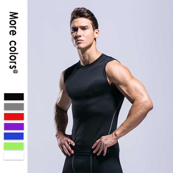 New PRO Training Jersey Waistcoat Sleeveless Running Compression Clothing Sports Shirt Mens Sports Shirts