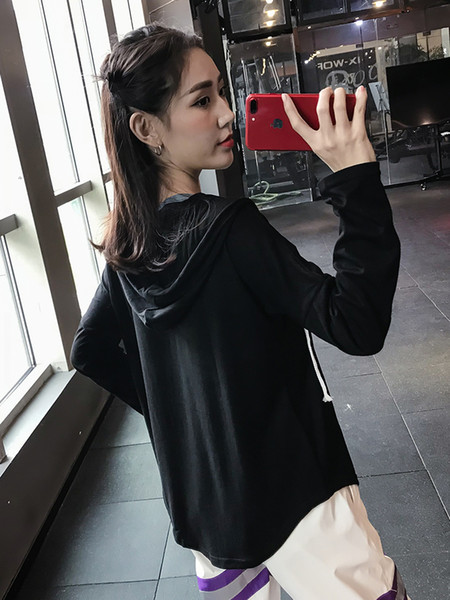 Seventeen Sports jacket female autumn and winter long-sleeved loose thin outdoor running yoga exercise clothes quick-drying