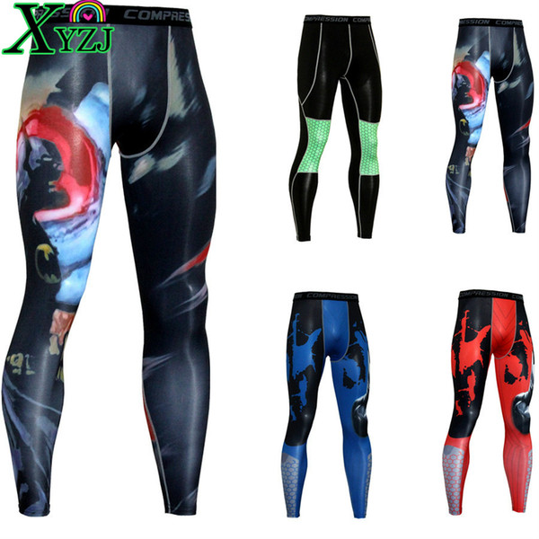 Cycling Pants Men Breathable Quick Dry Outdoor Running Fitness Jogging Bodybuilding Gym Sportswear Bodysuit Long Sport Pants