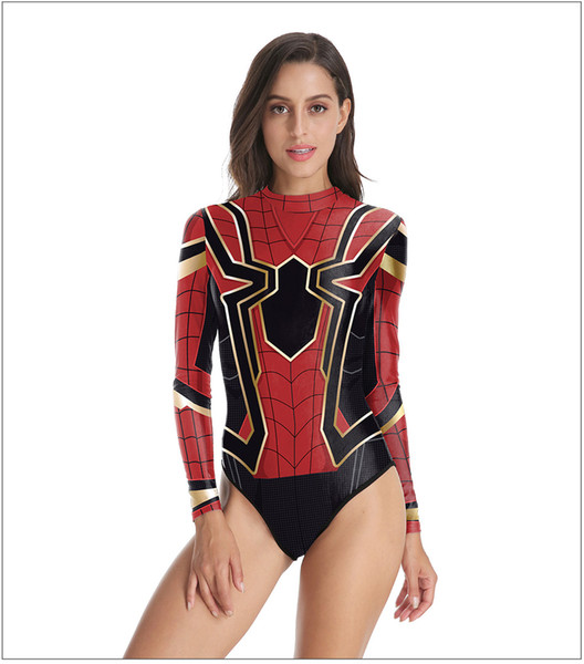 Swimwear Women 2019 NEW Fashion Sports Swimming Round Collar Long Sleeve Printed Comfortable Breathable Cosplay Swimwear