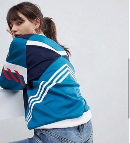 The latest fashion high quality couple vintage color matching sports hoodie