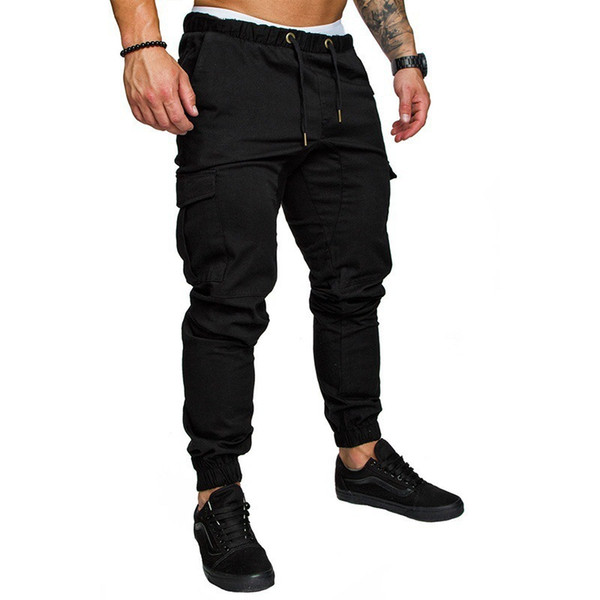 6 Color Multiple Pockets Cargo Pants Men 2019 Fashion Skateboard Hip Hop High Street Drak Souls Mens Pants Kanye West