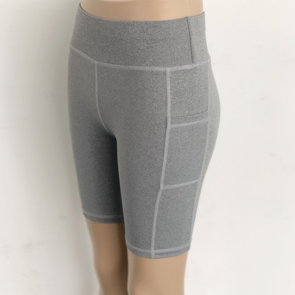 Women Sports Shorts High Waist Yoga Leggings Workout Out Pocket Leggings Fitness Sports Gym Running Yoga Athletic Shorts Femme 6 Color