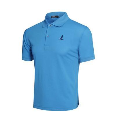 Outdoor New Classic Fashion Style Golf Polo Blue Shirt Brand Men Summer Quick Dry Sport Short Sleeve Sportswear Workout Cotton T-shirt