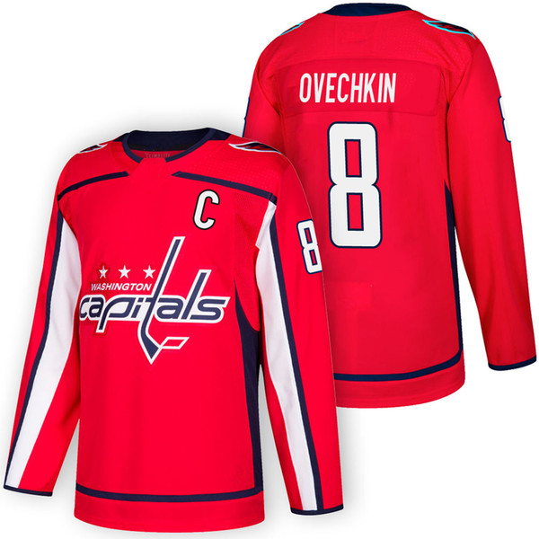 8 Alex Ovechkin Washington Capitals 43 Tom Wilson 19 Nicklas Backstrom 92 Evgeny Kuznetsov 77 TJ Oshie 70 Braden Holtby Hockey Jersey