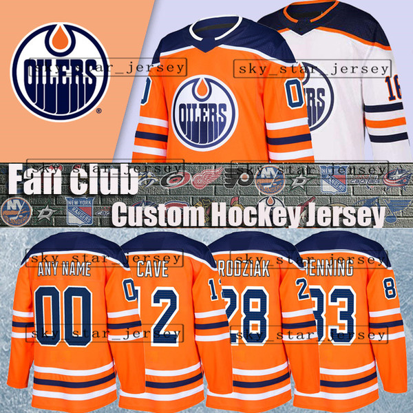 Custom hockey jerseys Edmonton Oilers jersey 83 Matt Benning 28 Kyle Brodziak 12 Colby Cave 39 Alex Chiasson 43 Josh Currie