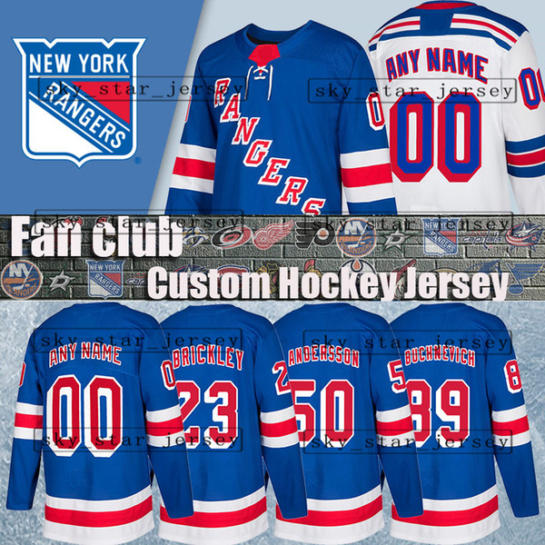 Custom hockey jerseys New York Rangers 50 Lias Andersson 23 Connor Brickley 89 Pavel Buchnevich 72 Filip Chytil 33 Fredrik Claesson