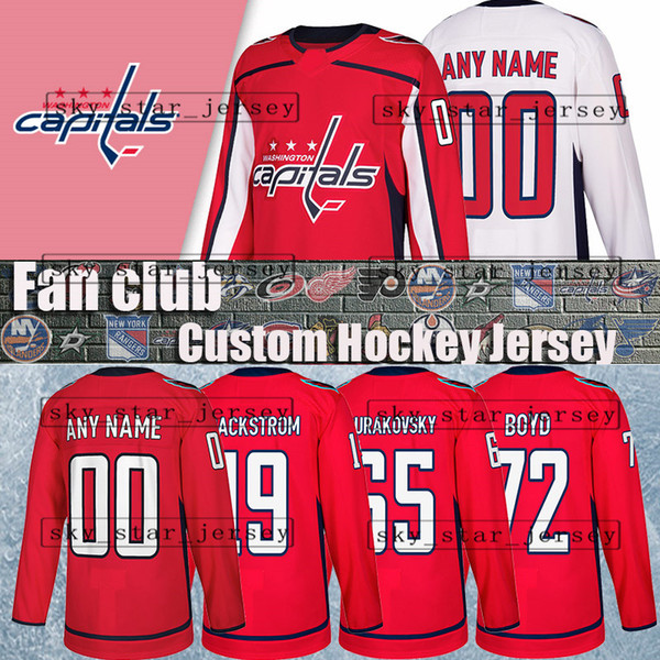 Custom hockey jerseys Washington Capitals jersey 19 Nicklas Backstrom 72 Travis Boyd 65 Andre Burakovsky 74 John Carlson 10 Brett Connolly