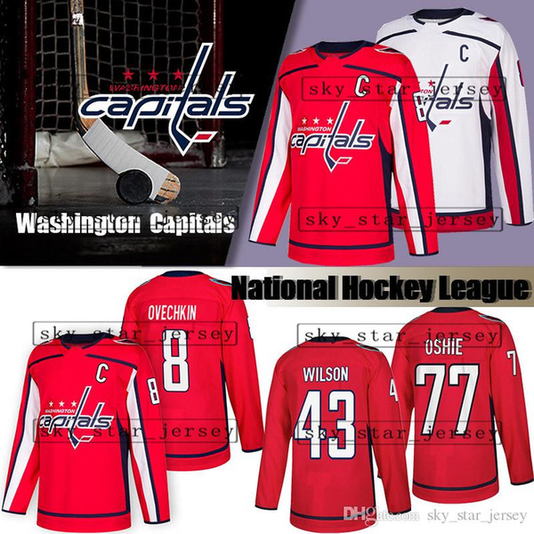 Washington Capitals jerseys Alexander 8 Ovechkin jersey 43 Tom Wilson 72 Travis Boyd 70 Braden Holtby 92 Evgeny Kuznetsov