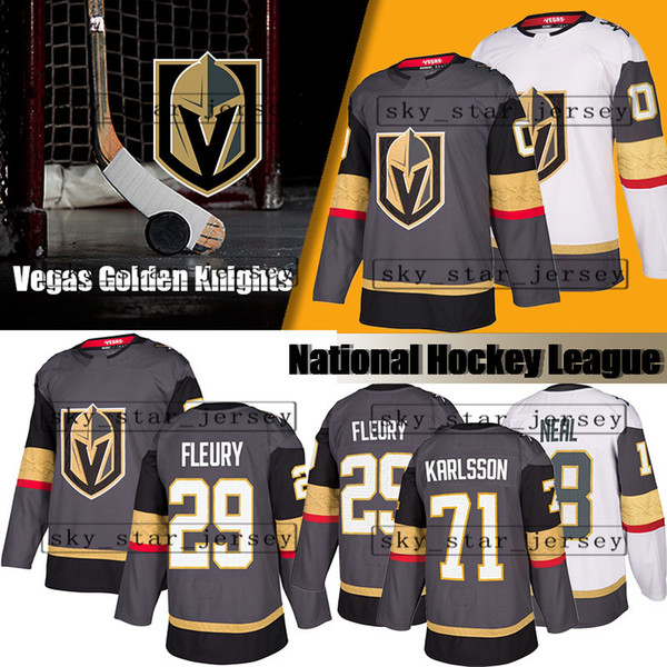 Vegas Golden Knights jerseys 29 Marc-Andre Fleury jersey 67 Max Pacioretty 71 William Karlsson 18 James Neal 57 David Perron