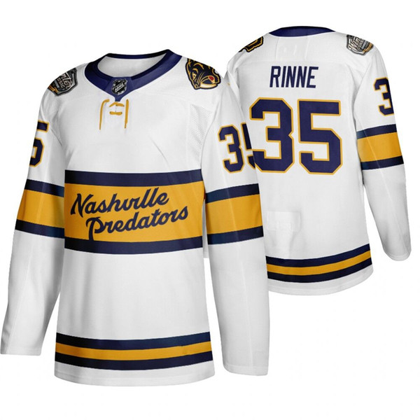 Pekka Rinne Stitched Men's Nashville Predators Filip Forsberg Ryan Ellis Roman Josi 2020 Winter Classic Jersey