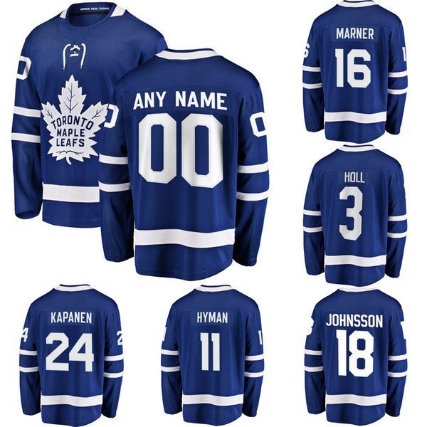 John Tavares Stitched Men's Toronto Justin Holl Mitch Marner William Nylander Rielly John Tavares Auston Matthews Hockey Jersey-Blue