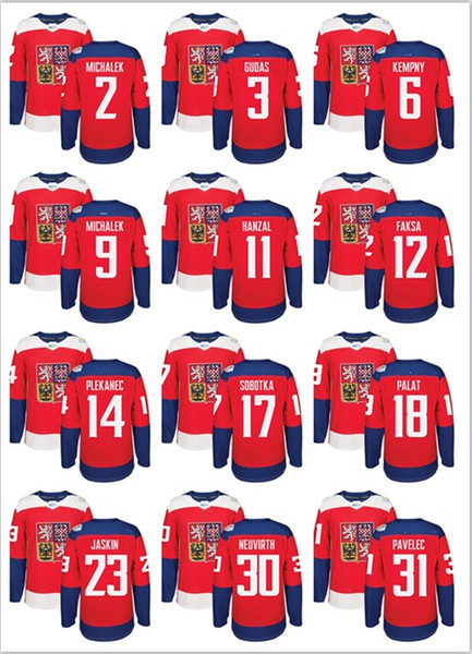 Olympic Czech Republic micrlalek gudas kempny michalek hanzal faksa plekanel sobotka palat jaskin neuvirth hockey jersey