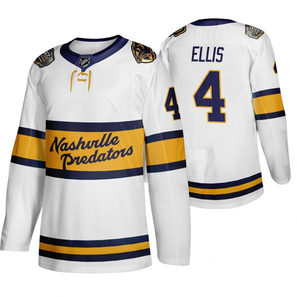 Ryan Ellis 4 Stitched Men's Nashville Predators White 2020 Winter Classic Jersey Size 46-60 All Player instock