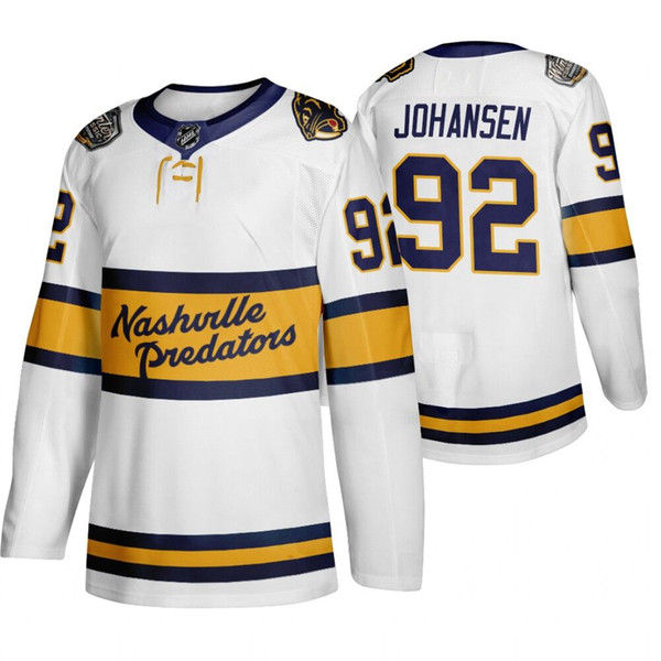 Ryan Johansen 92 Stitched Men's Nashville Predators White 2020 Winter Classic Jersey Size 46-60 All Player instock