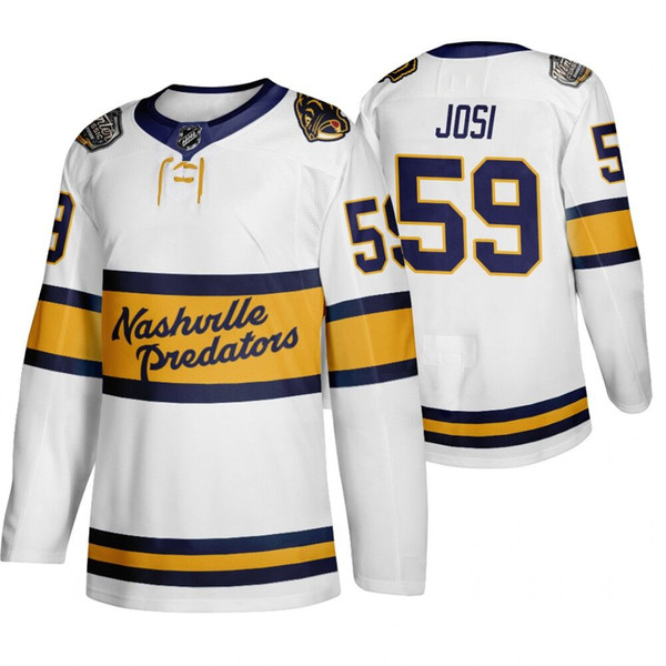 Roman Josi 59 Stitched Men's Nashville Predators White 2020 Winter Classic Jersey Size 46-60 All Player instock