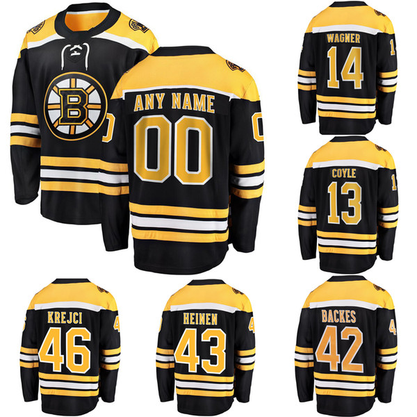 Brad Marchand Stitched Men's Boston Kevan Miller Patrice Bergeron David Krejci Anton Blidh Hockey Jersey-Black