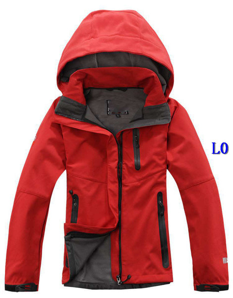 Womens Designer Outdoor Jackets Solid Color Coat Mountaineering Suit with Cap Hot Selling 7 Styles Autumn JacketJ