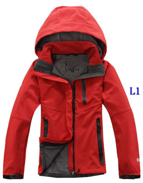 Womens Designer Outdoor Jackets Solid Color Coat Mountaineering Suit with Cap Hot Selling 7 Styles Autumn JacketA