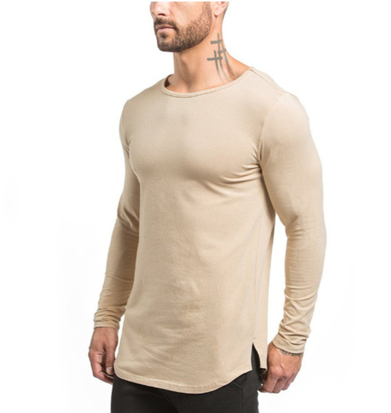 gym Doctor Muscle Brothers Autumn Sports Top Sports Leisure Long Sleeve T-shirt Men's Round Neck Long Sleeve Manufacturer Customization