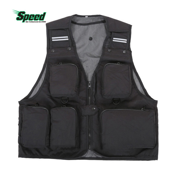 Hot Sale Outdoor Sport Clothing Fishing Vest Summer Fishing Vest Multi Pocket Director Photojournalist Clothes 7 Colors