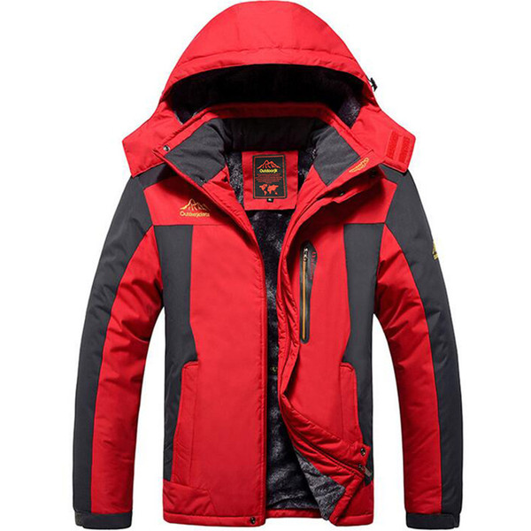 Mens Outdoor Hooded Jacket Detachable Cap Thick Couple Windbreaker Mountaineering Clothes Apparel Autumn And Winter Waterproof Sport 95ca E1