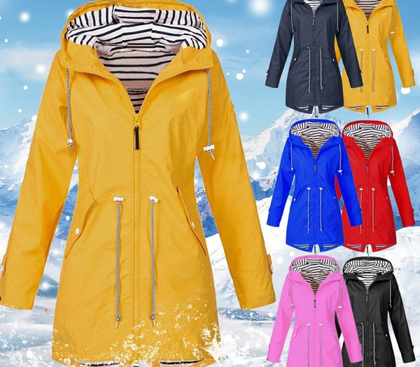 2019 Women Jacket Coat Waterproof Transition Jacket Outdoor Hiking Clothes Lightweight Raincoat Women's Raincoat