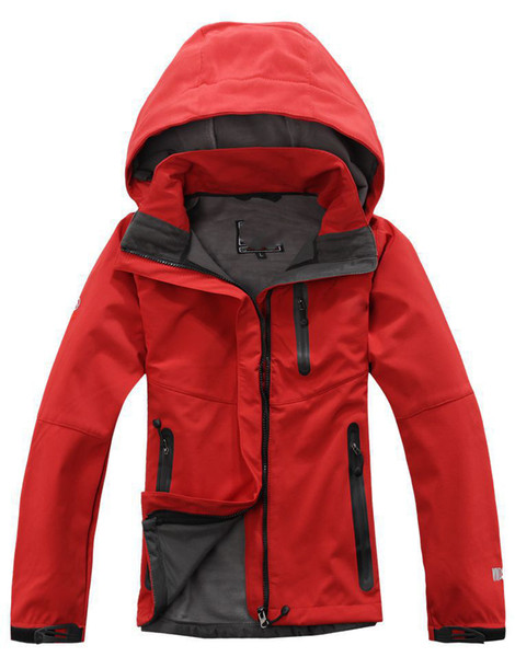 Womens Designer Outdoor Jackets Solid Color Coat Mountaineering Suit with Cap Hot Selling 7 Styles 2020 Autumn Jacket