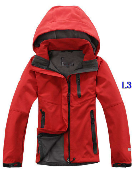 Womens Designer Outdoor Jackets Solid Color Coat Mountaineering Suit with Cap Hot Selling 7 Styles Autumn JacketC