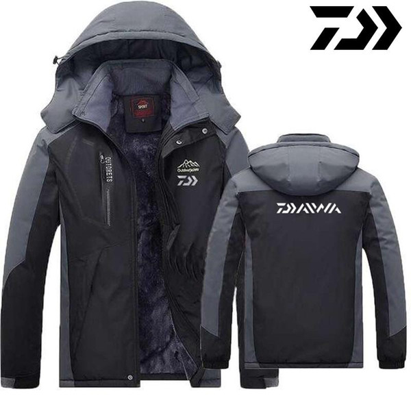 2020 Fishing Clothing Winter Autumn Winter Waterproof Warm Fishing Jackets Men Fleece Thick Outdoor Shirts L-8XL