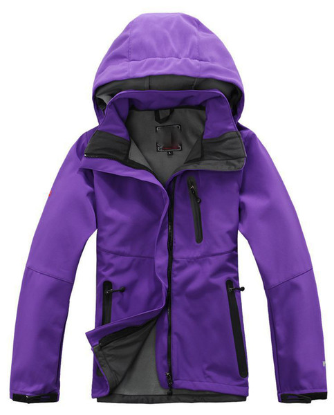 Womens Designer Outdoor Jackets Fashion Solid Color Coat Mountaineering Suit with Cap Women Casual Windbreaker Coat High Quality