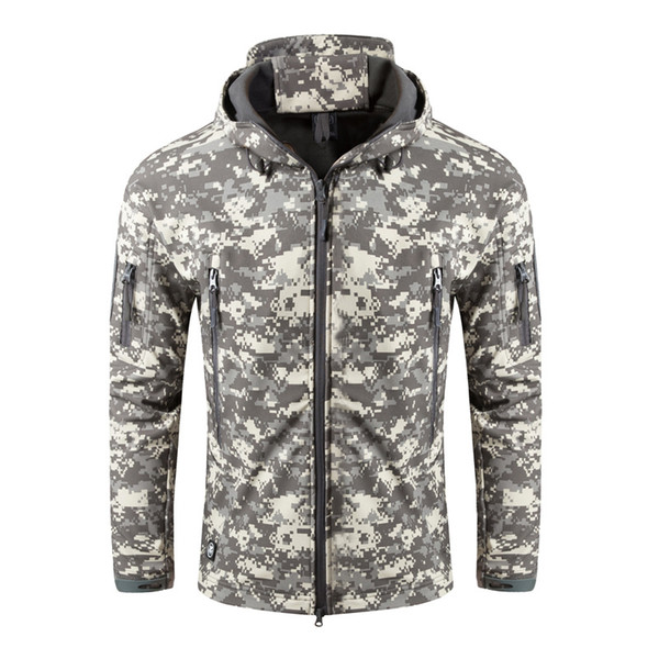 Hot Sale Mens Tactical Softshell Jacket Classical Design Army Green Outdoor Coat Camouflage Softshell Jacket Hunting Jacket