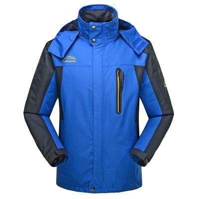 Large size men's Jackets spring and autumn single layer windproof waterproof warm outdoor riding fishing travel hiking mountaineering detach