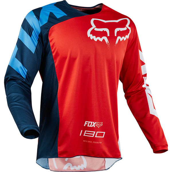 Best Selling Bicycle Clothing Cycling Series Jersey Red Long Sleeve Top Downhill Racing Motorcycle Mountain Bike Off-road Fox TLD T-shirt