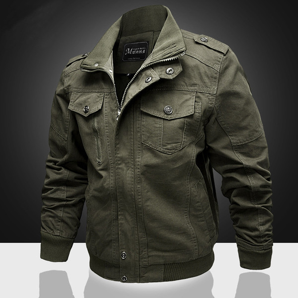 Spring 2019 Men's Garments Jacket Military Outdoor Men's Charge Clothing Pure Cotton Leisure Euro-American Large-Size Coat