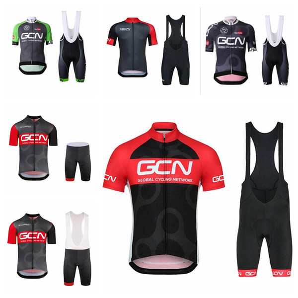 2019 GCN Men team Cycling Short Sleeves jersey bib shorts sets cycling clothing breathable quick dry outdoor mountain bike Sportswear