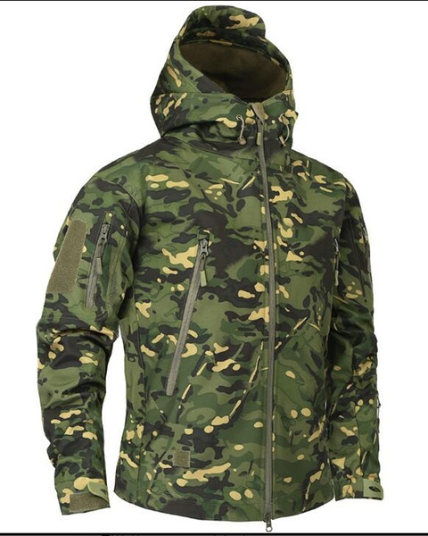 Brand Clothing Autumn Men's Military Camouflage Fleece Jacket Army Tactical Clothing Multicam Male Camouflage Windbreakers