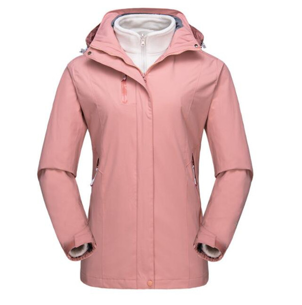 Womens Sports Outdoor Clothing Skate Camping Hiking Hooded Windbreaker Jackets Tops 2 Pcs Set Winter Autumn Athletic Coats XS-3XL