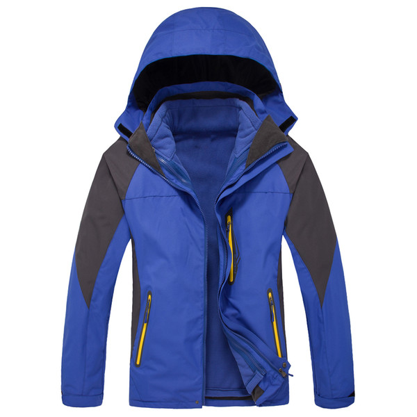 Detachable ski jacket men sports jackets Two-piece set windproof jacket Windbreaker fleece waterproof jackets