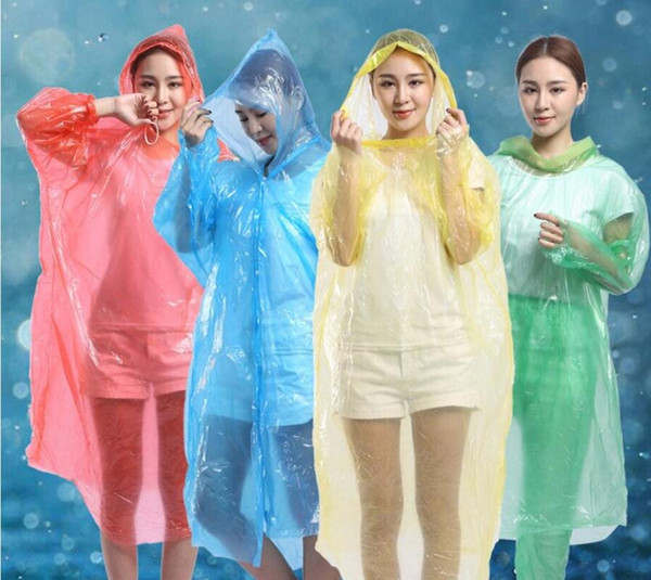 500 pcs/lot,Disposable Raincoat Adult Outdoor Clothing One-time Emergency Waterproof Hood Poncho Travel Camping Must Rain Outdoor Rain Wear