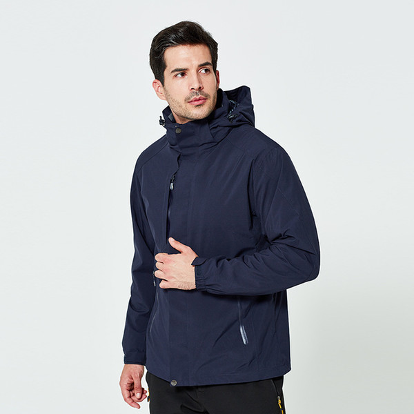 Men Winter Windbreaker Warm Thick Business Travel Three-in-one Assault Outdoor Windproof Coat Two-piece Sports Jacket Factory Sale