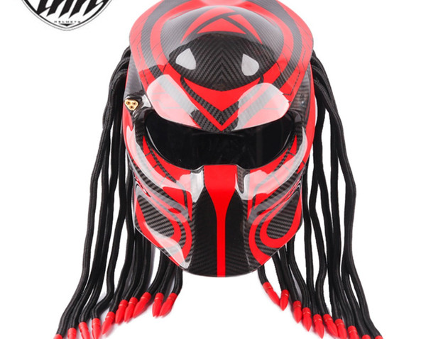 Motorcycle personality helmet predator iron blood warrior carbon fiber helmet explosive product