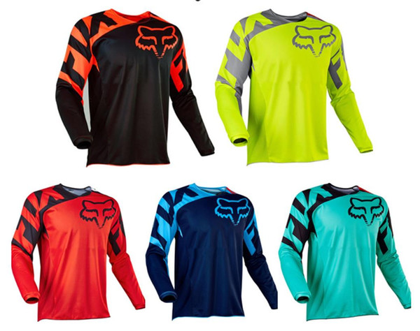 Top Summer off-road motorcycle clothing breathable quick-drying jerseys downhill clothing mountain bike riding jacket men's long sleeves